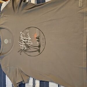 Life Is Good Brown Grey Graphic Tee